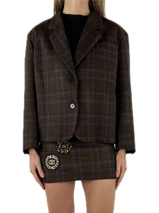 Giacca Tartan - Marrone