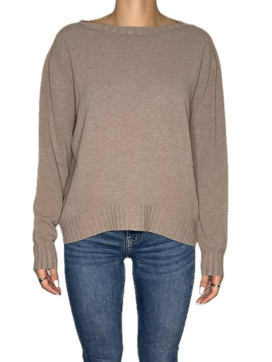 Girocollo Spacco Dietro - Tortora