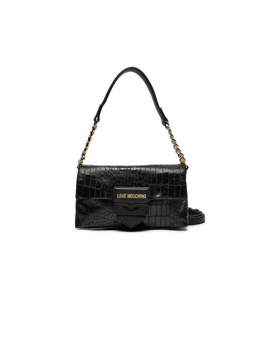 Borsa Pl Soft Croco - Nero