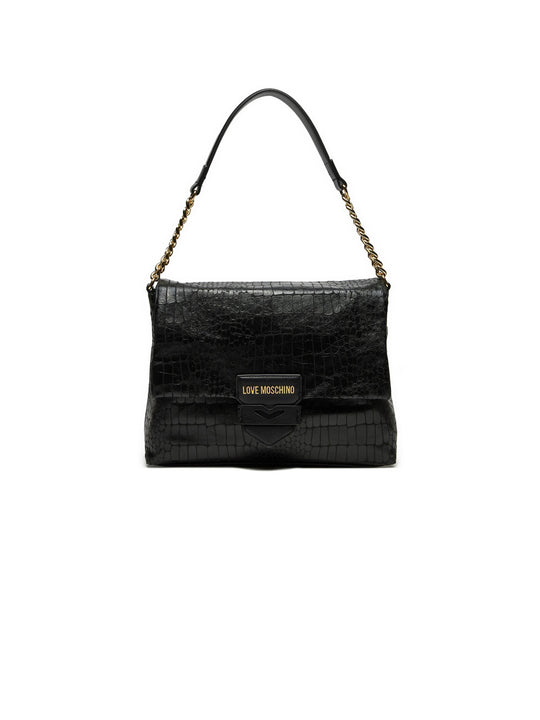 Borsa Pl Soft Croco - Nero