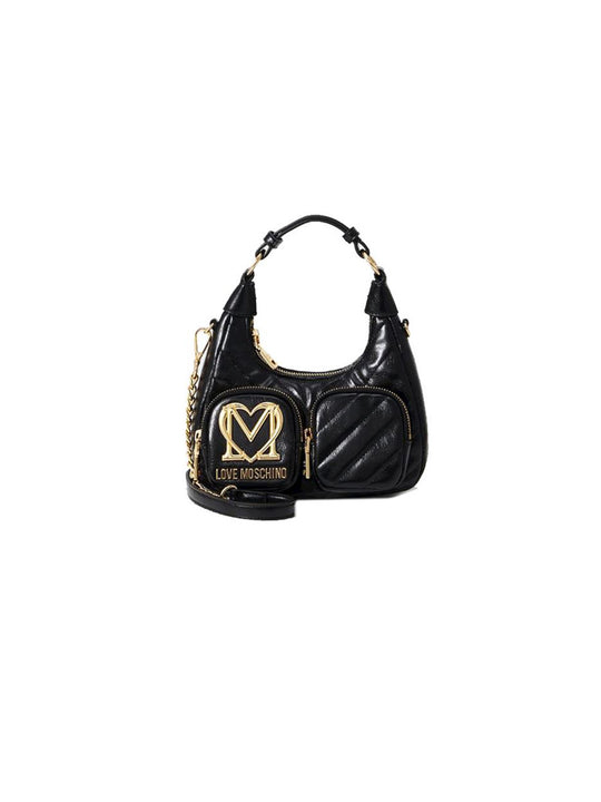 Borsa Pu Quilted Obliquo - Nero