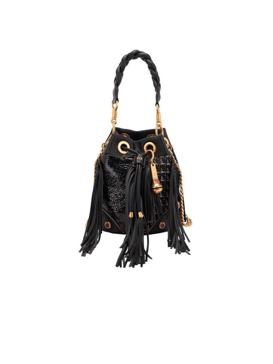 Ann. Phoebe Angle Zip Bucket Synthetic - Multi Black