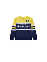 NCAA Head Coach Fleece Crew Vintage Logo