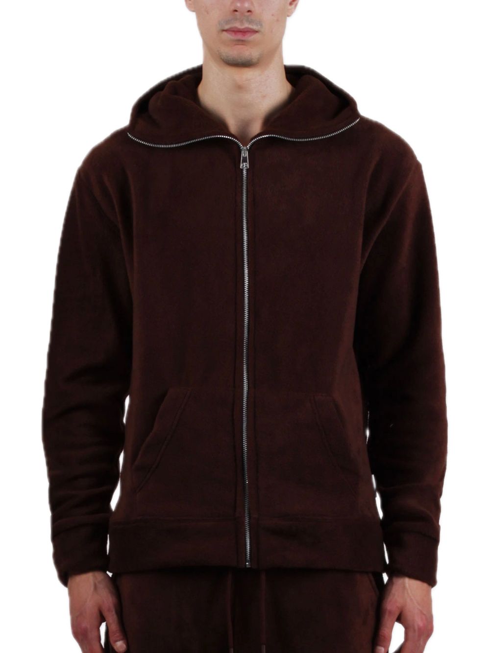 Fleece Zip Hoodie - Chocolate — 1