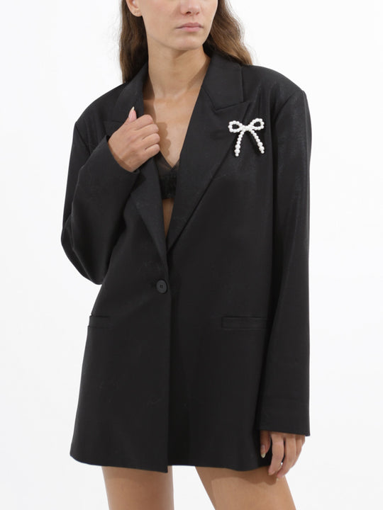 Giacca Spilla Laminata - Nero