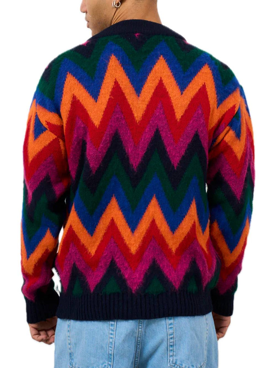 Brushed Zigzag Cardigan - Single Color — 2