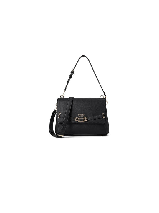 Silvye Flap Shoulder Bag - Black