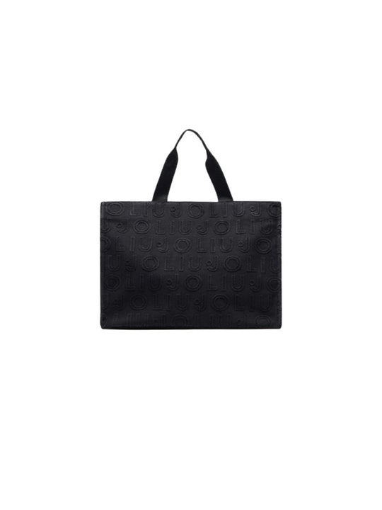 L Tote Jacquard Plai - Nero