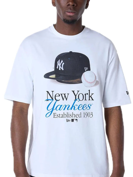 T-Shirt New York Yankees MLB Script - White