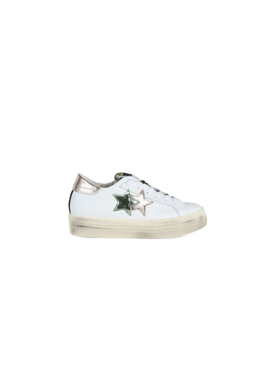 Sneakers One Star Plat Pelle - White Gold Green