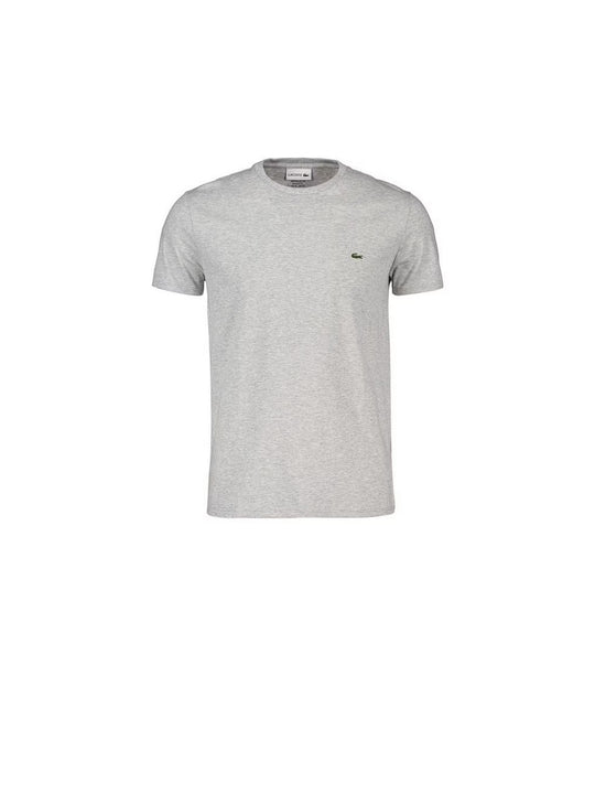 T-shirt Scollo Tondo In Jersey Di Cotone Pima - Gris Chinè