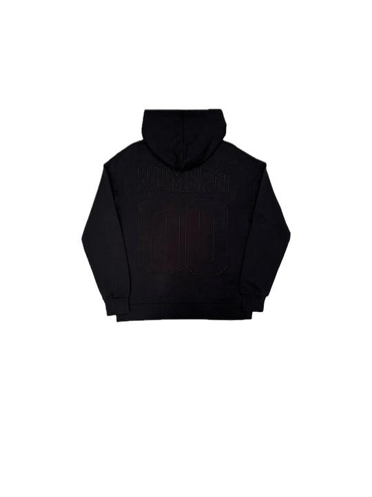 Embroydered Hoodie - Unique Black