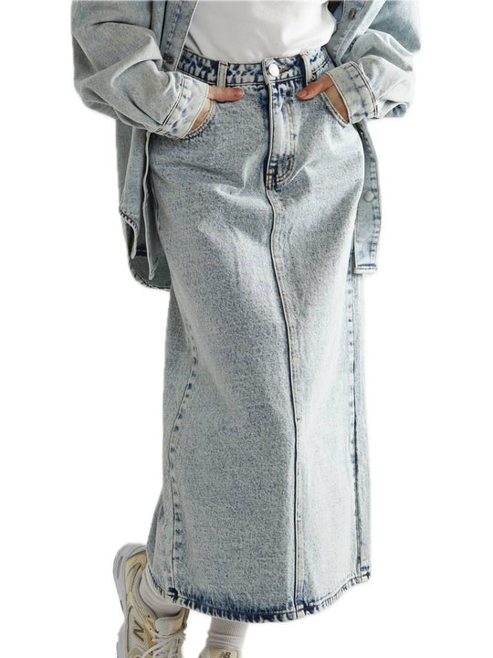 Ladies Skirt - Light Vintage Wash