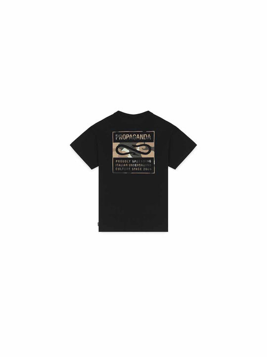 T-shirt Label Camo - Black