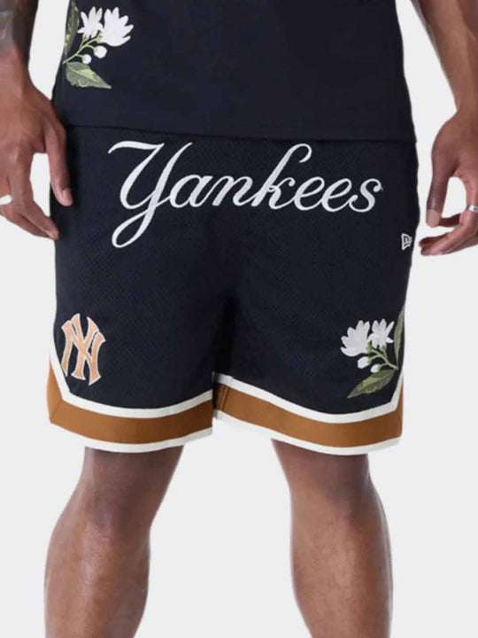 Shorts New York Yankees MLB Floral - Black