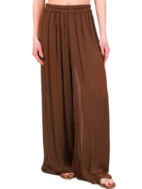 Pantalone Elastico Vita - Cioccolato