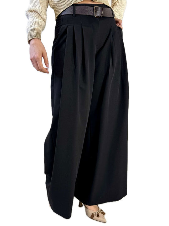 Pantalone Pieghe - Nero