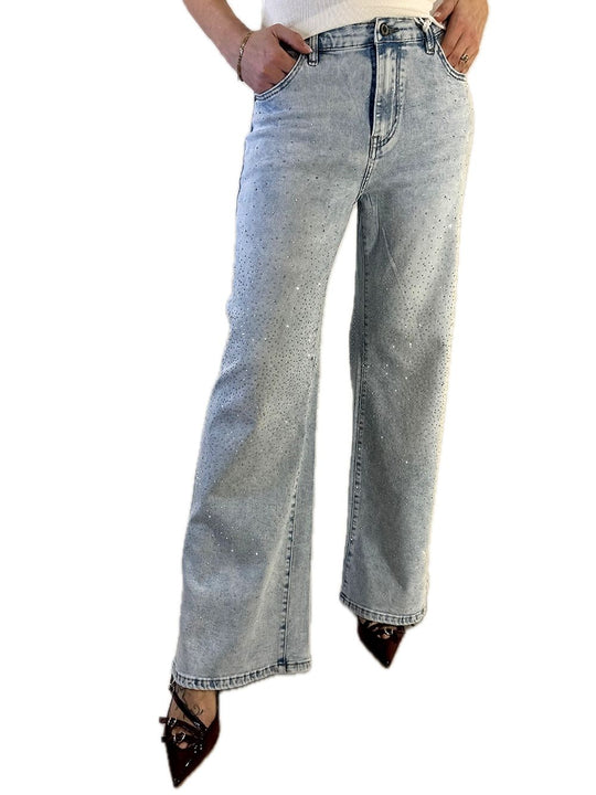 Jeans Palazzo C/Strass - Jeans