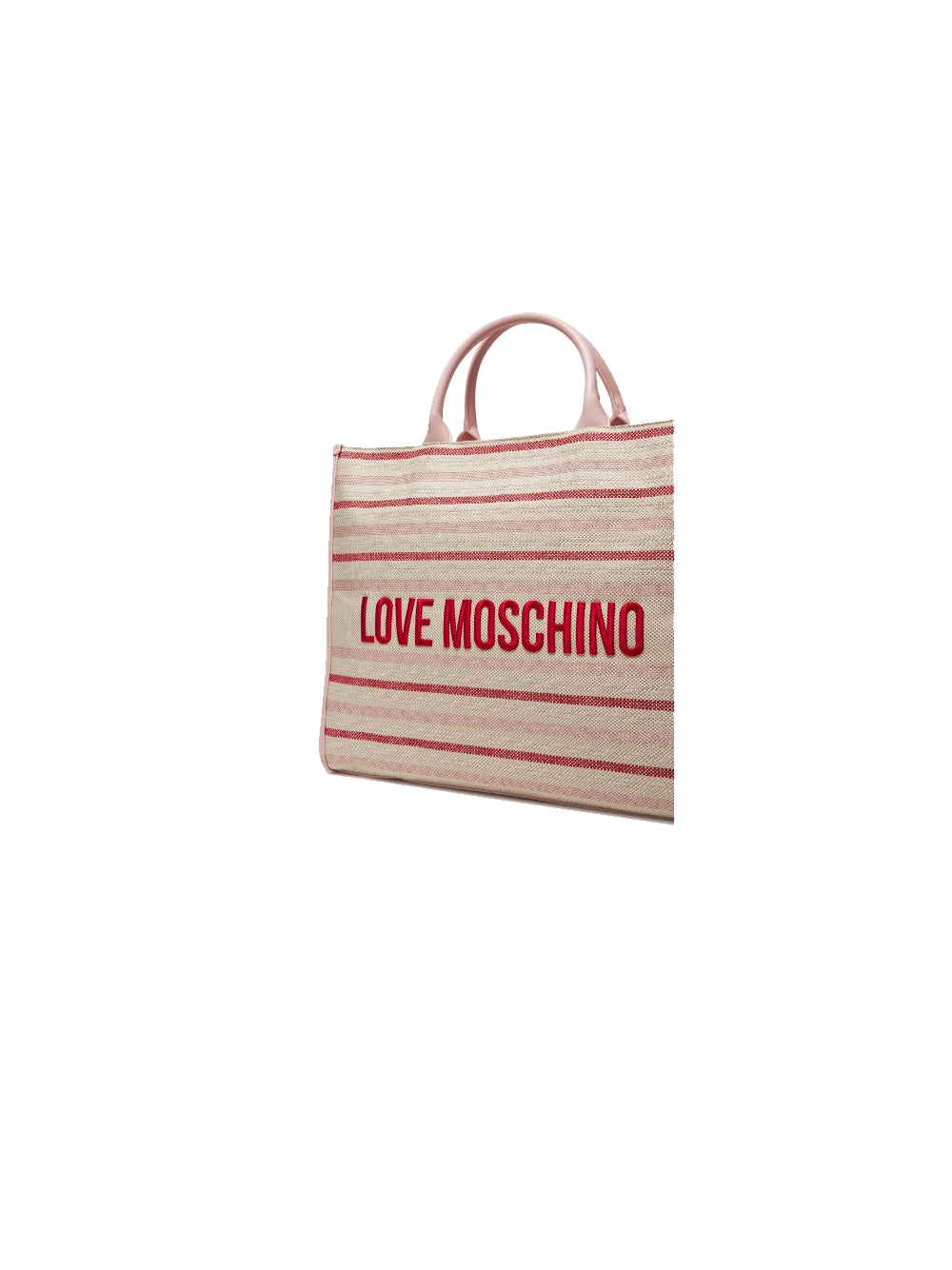 Canvas Bag - Natural/Powder Pink PU — 2