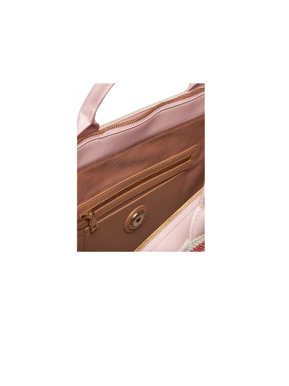 Canvas Bag - Natural/Powder Pink PU — 4