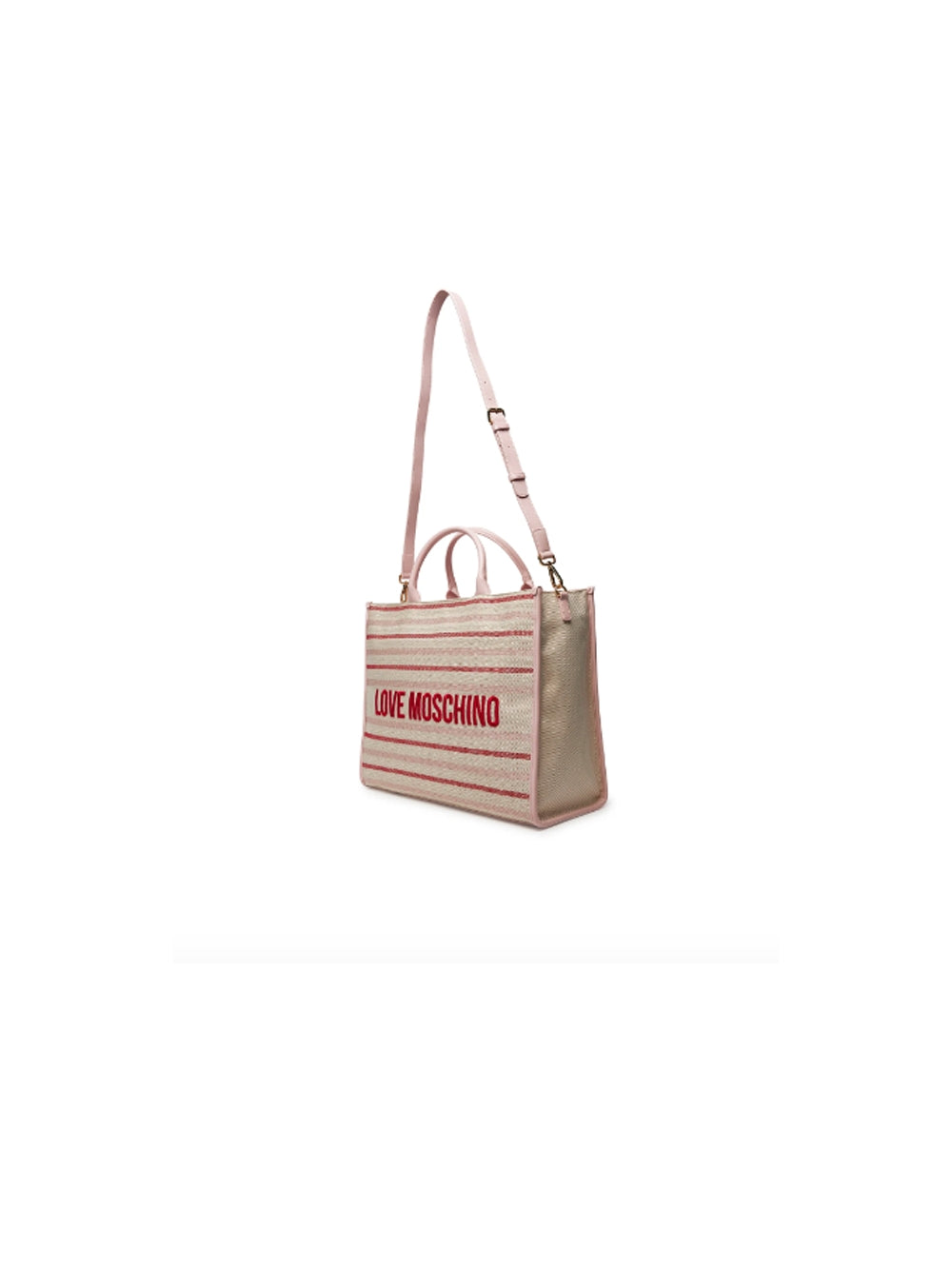Canvas Bag - Natural/Powder Pink PU — 5