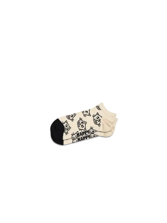 Cat Low Sock - White