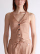 Gilet Lino - Cammello