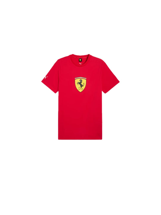 Ferrari Race Colored Big Shiel Tee - Rosso Corsa