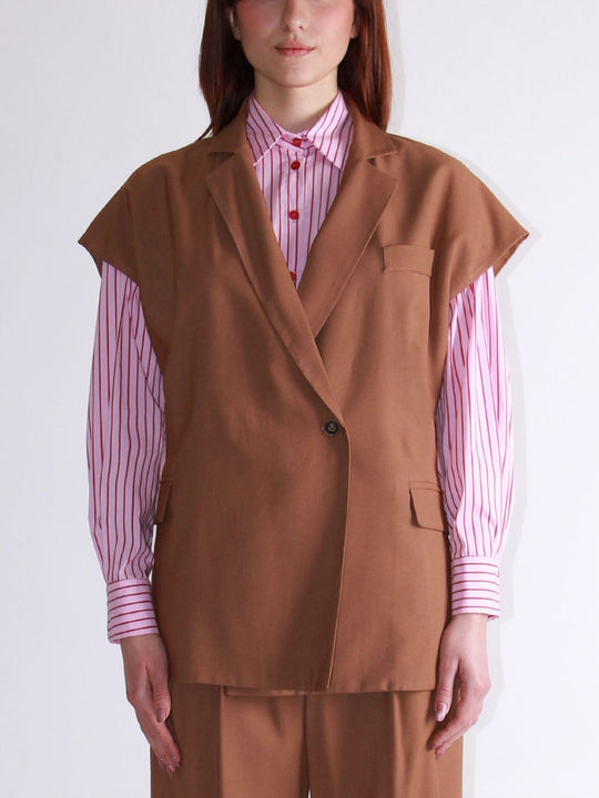 Gilet Over - Bruciato