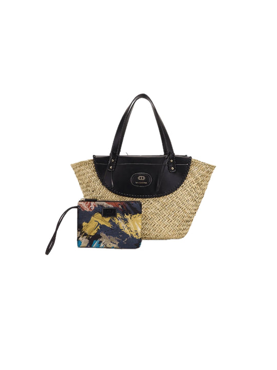 Seasalt Shopper Raphia + Synt. - Black
