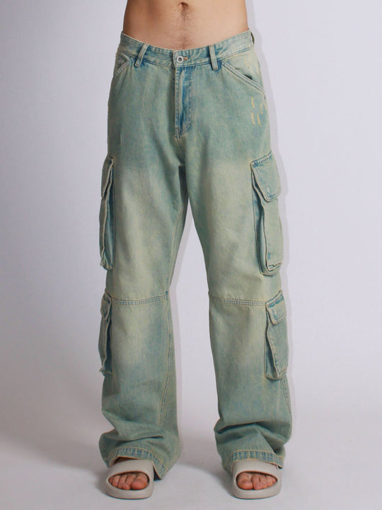 Cargo Street Denim Sporcato - Colore Unico