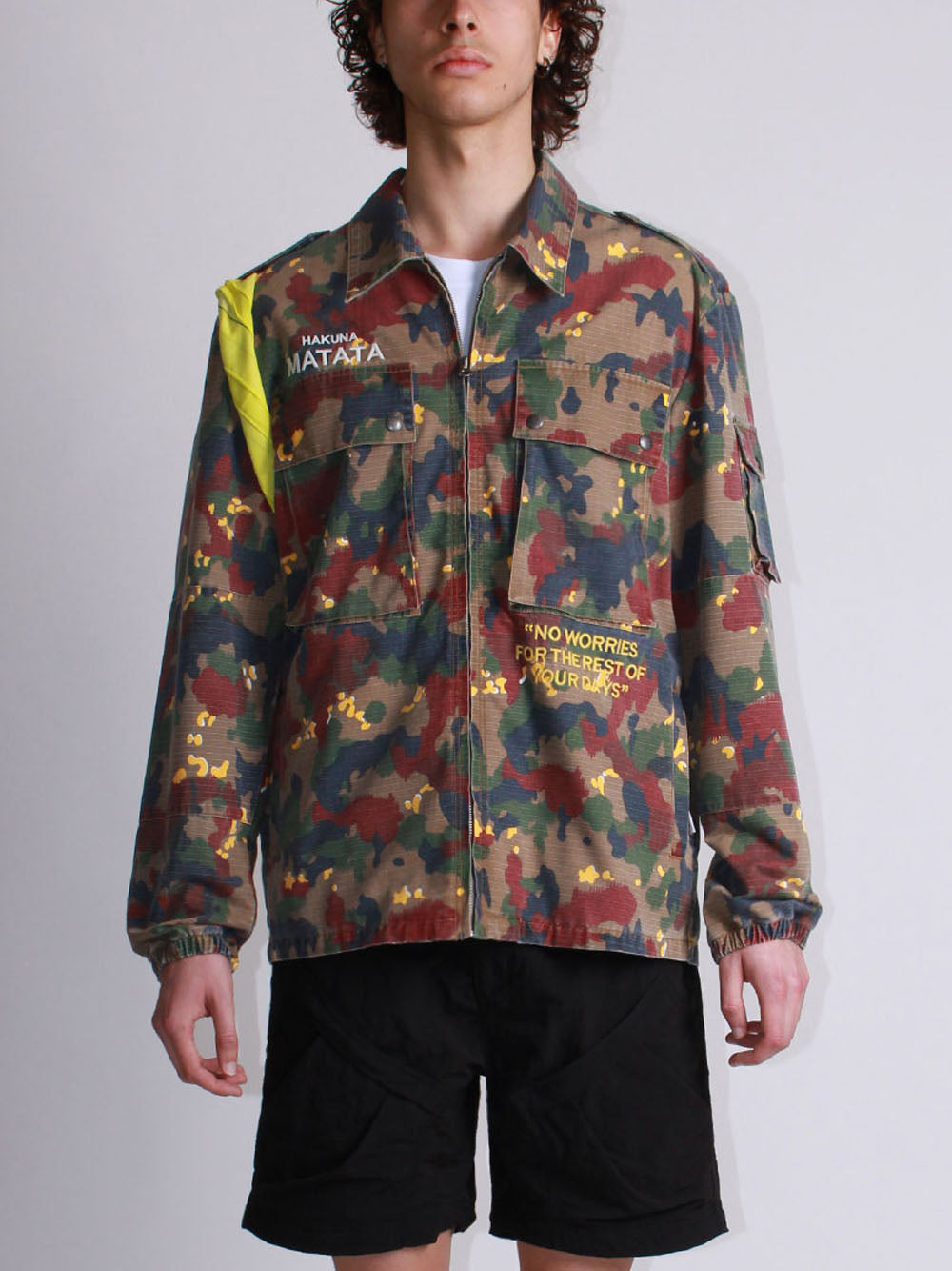 Camo Embroidery Jacket - One Color — 1