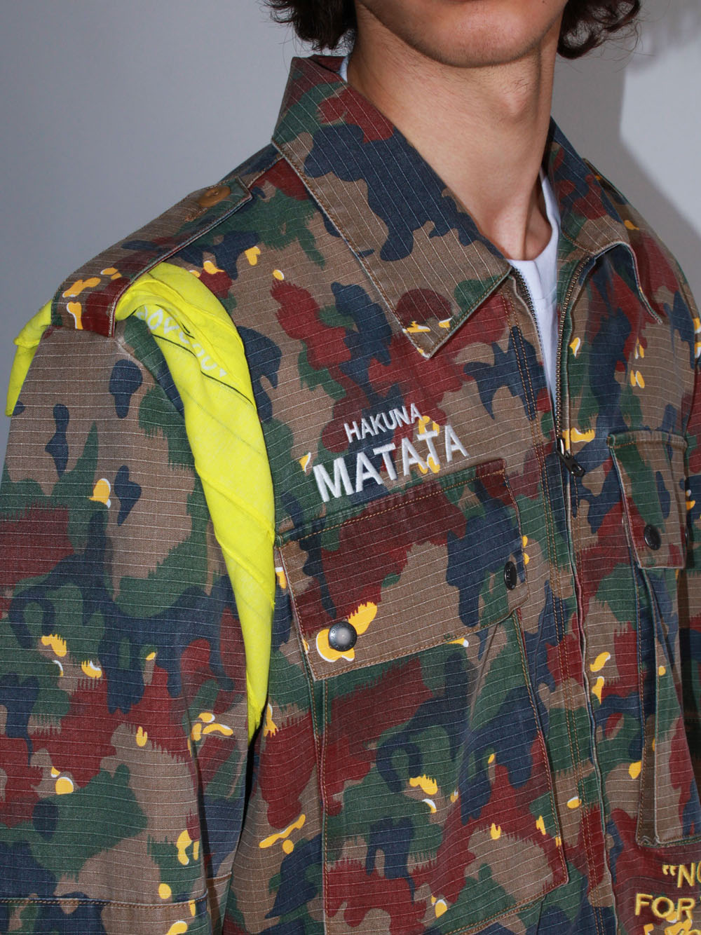 Camo Embroidery Jacket - One Color — 3
