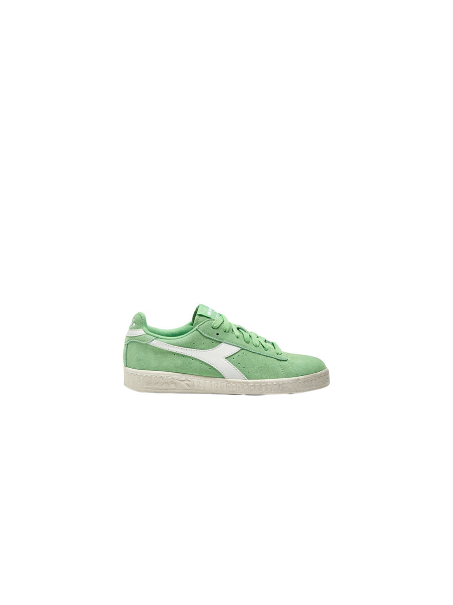 Game L Low Suede Waxed - White/Pistachio Green