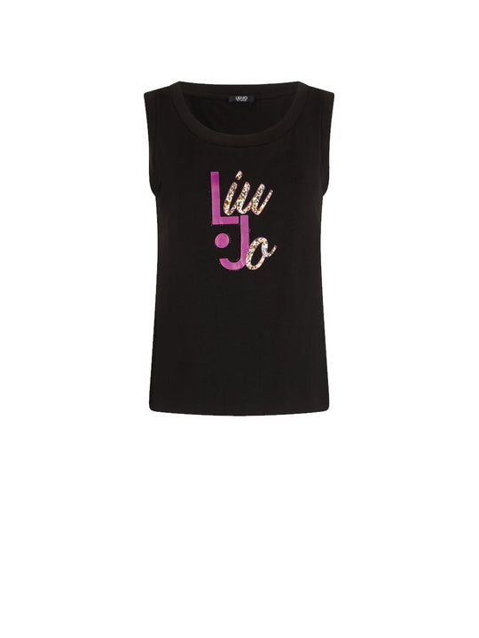 ECS T-Shirt Basica M/M - Nero Liu Jo Animalier