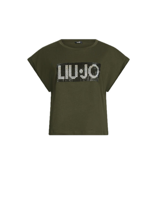 ECS T-Shirt Moda S/M - Lichene/Strass Bicolor