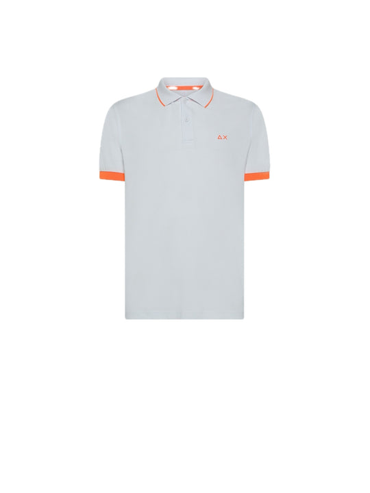 Polo Small Stripe Fluo S/S - Bianco