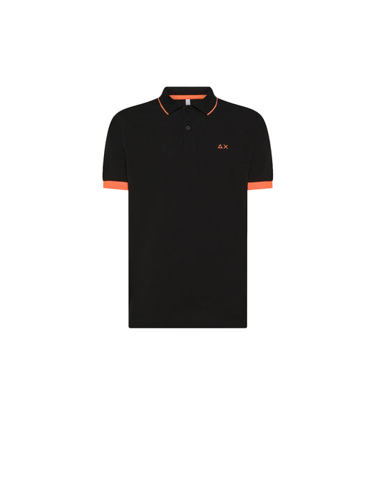 Polo Small Stripe Fluo S/S - Nero