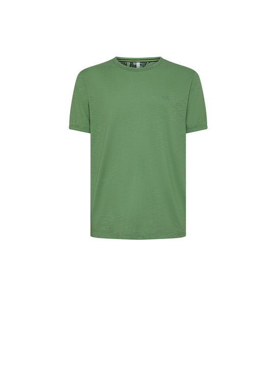 T-Shirt round Bottom S/S - Verde Salvia