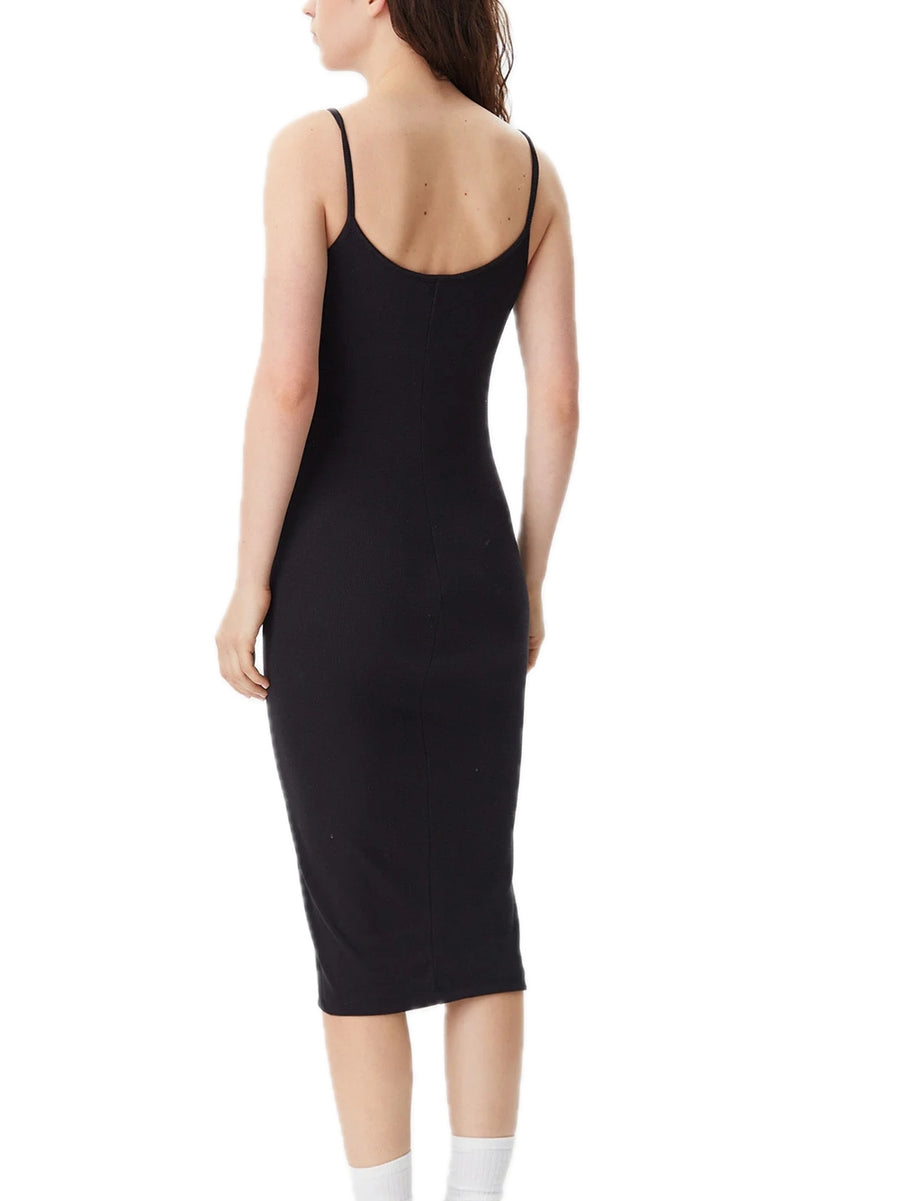 TJW Script Strap Midi Dress EXT - Black — 2