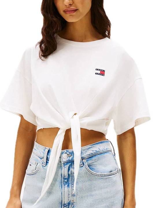 TJW Reg Wast Tie Badge Tee EXT - Ecru