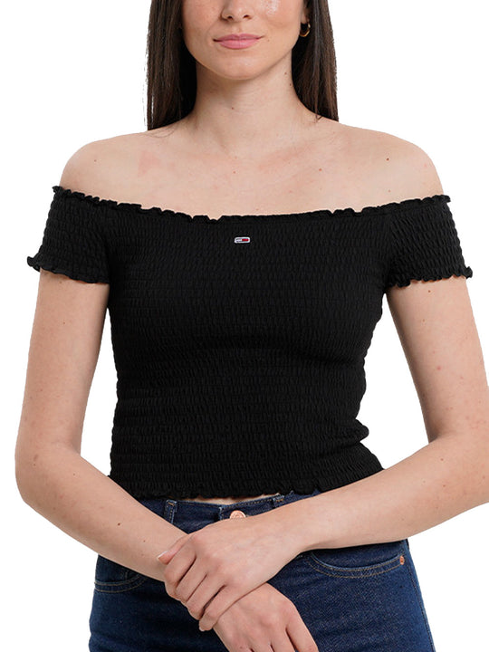 TJW CRP Smock Top - Black