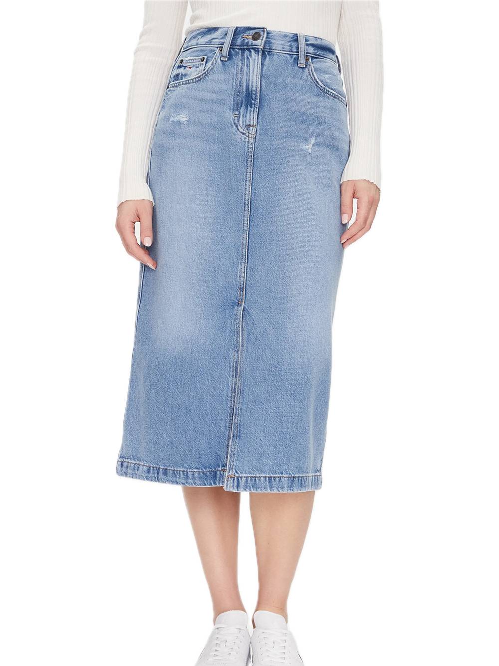 Claire Midi Skirt BI8036 - Light Denim — 1