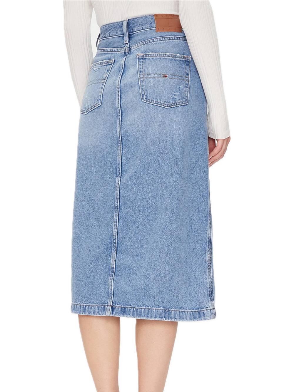 Claire Midi Skirt BI8036 - Light Denim — 2