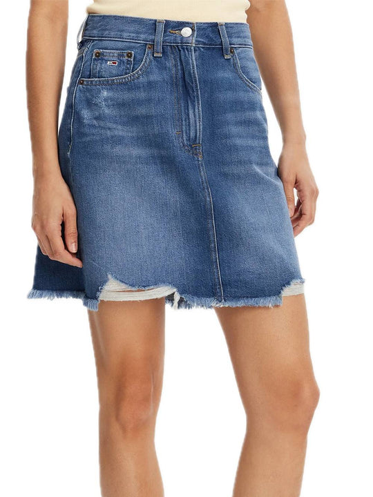 Mom Skirt BI8057 - Denim Dark