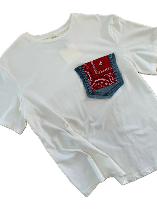 T-shirt Tasca Toppa - Bianco
