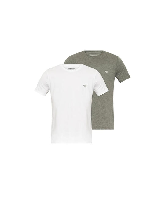 2 Pack T-Shirt - Mel.Grey/Bianco