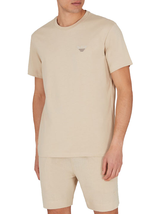 T-Shirt Beachwear Collo Tondo - Plaza Taupe