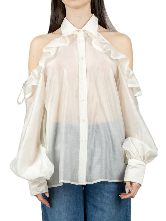 Camicia Cut-Out - Bianco
