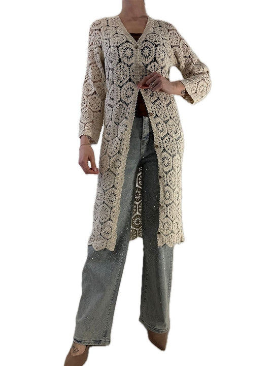 Cardigan Traforato - Beige